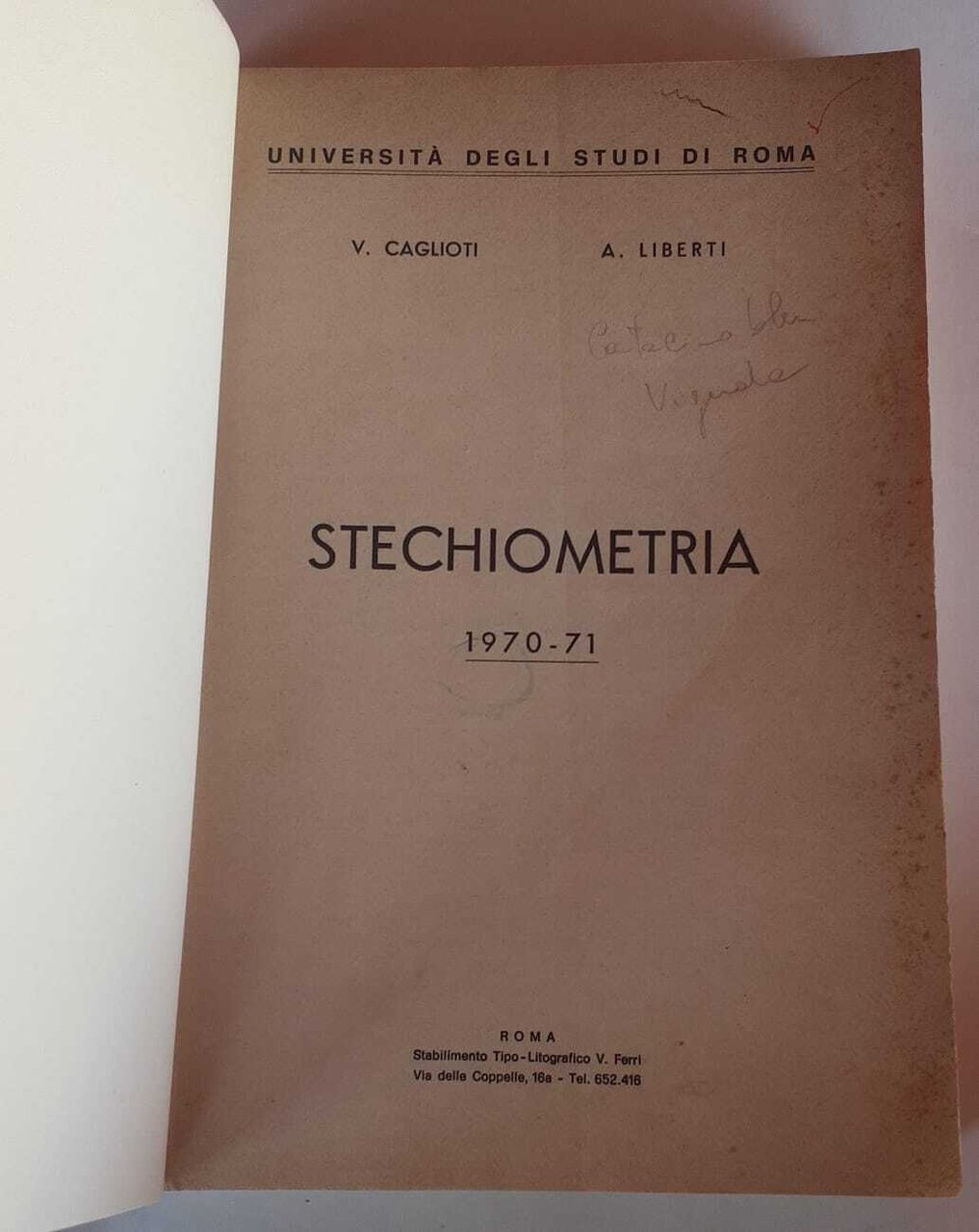 Stechiometria 1970-71 | Immagine principale