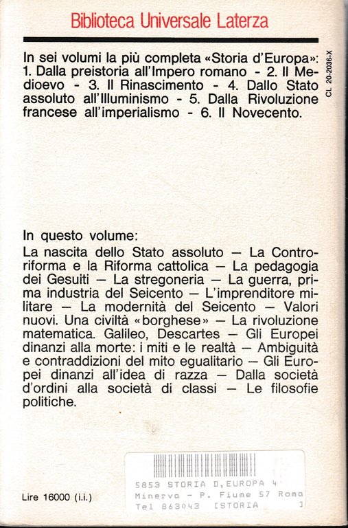 Storia d'Europa. Dallo Stato assoluto all'illuminismo, volume 4^ | Immagine Gallery 4