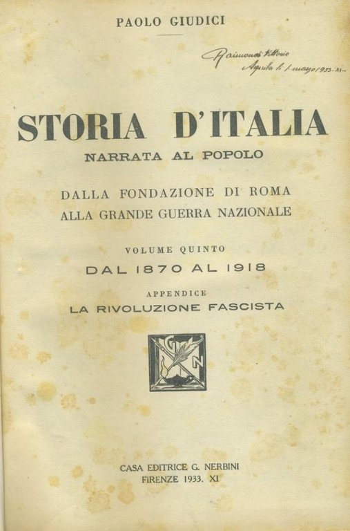 Storia d'Italia narrata al popolo dalla fondazione di Roma alla …