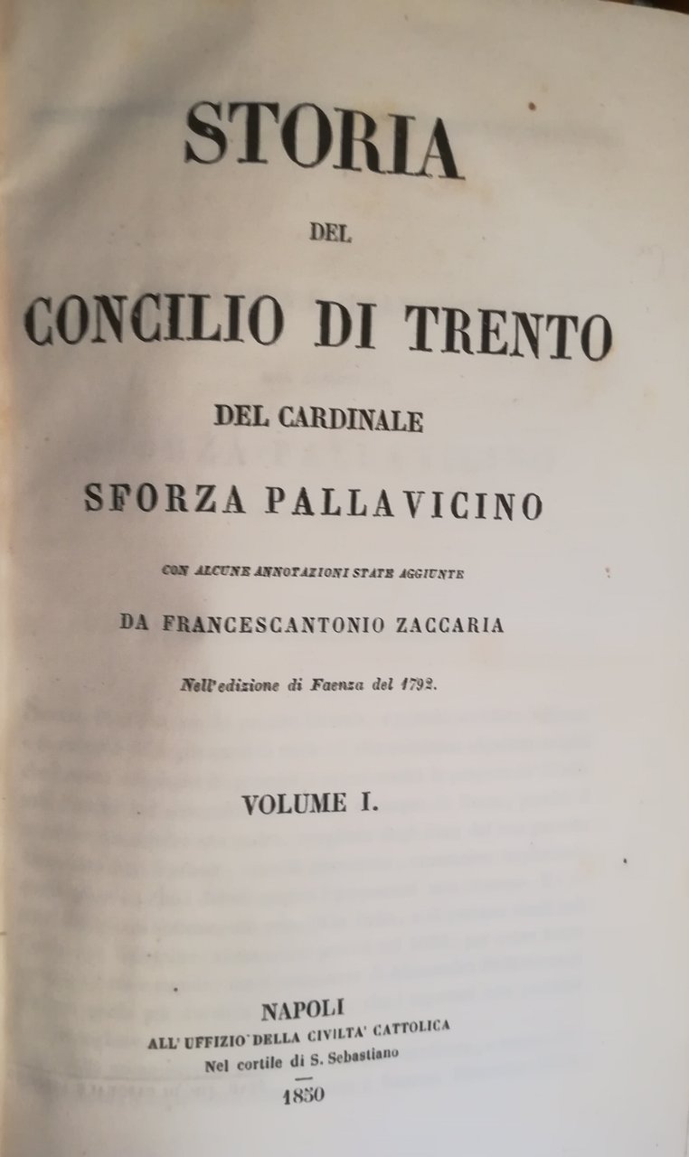 Storia del Concilio di Trento. I. II.