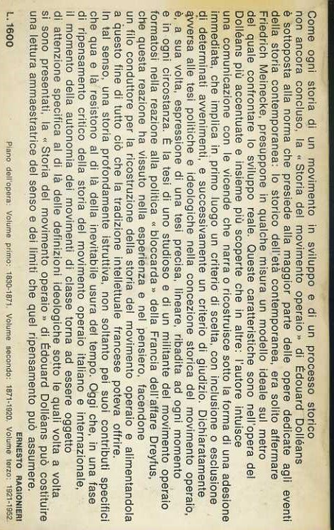 Storia del movimento operaio 1830-1871