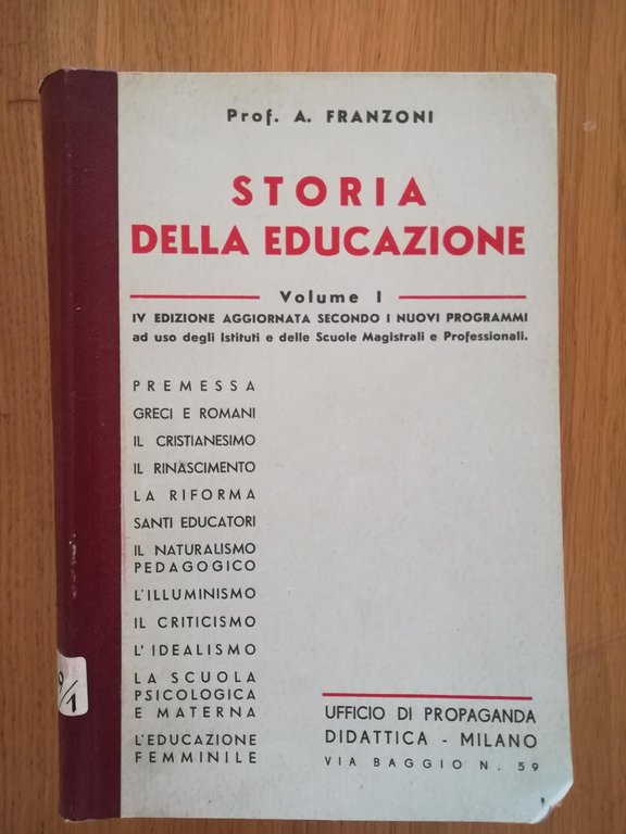 Storia dell'educazione Vol. I | Immagine Gallery 2