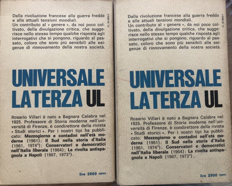 Storia dell'Europa contemporanea. Vol.I e II