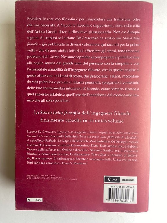 Storia della filosofia greca, medioevale, moderna