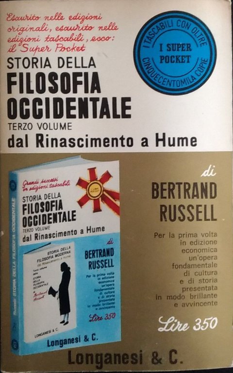 Storia della filosofia occidentale. Terzo volume. Dal Rinascimento a Hume