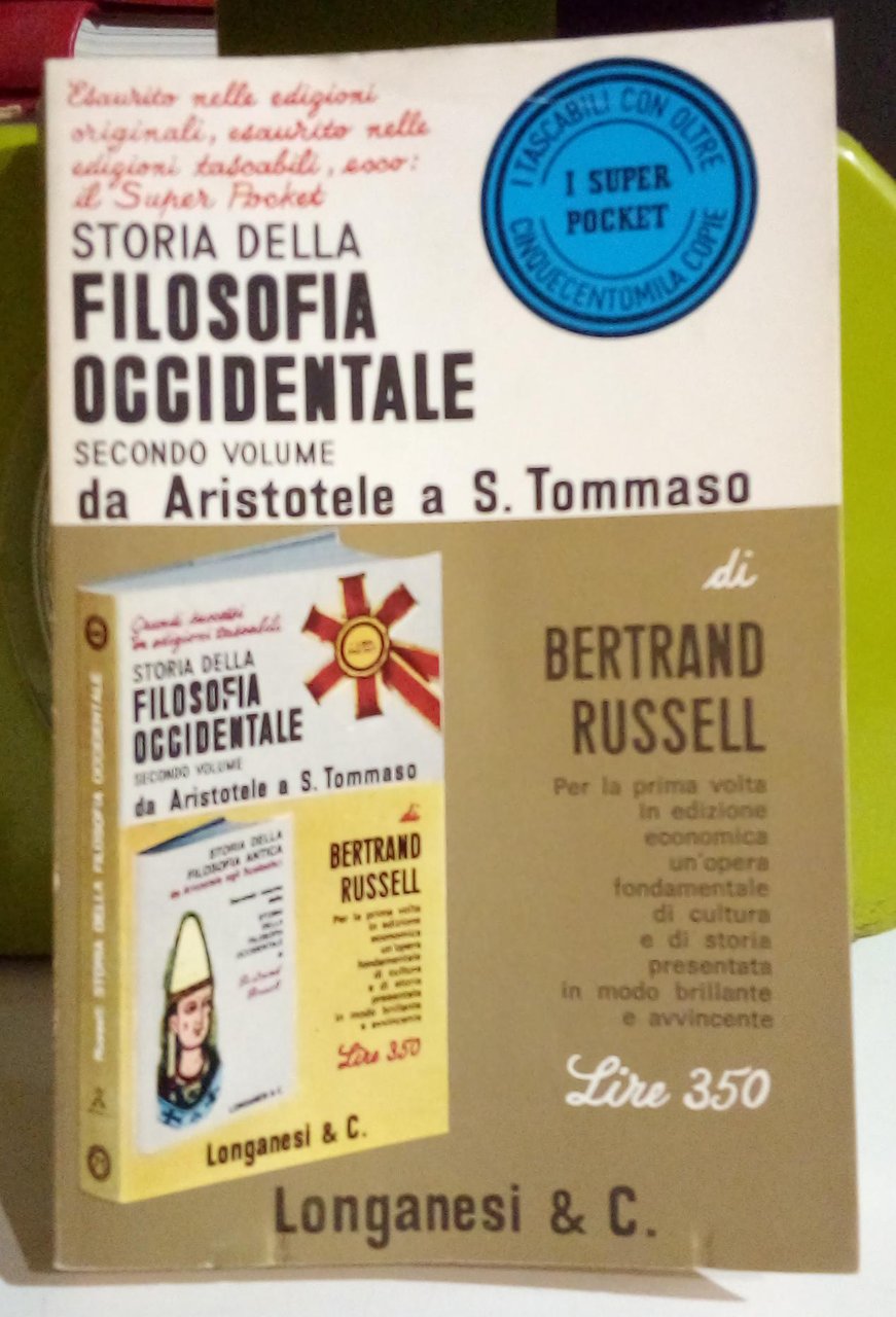 Storia della filosofia occidentale (vol. 2) da Aristotele a S. …