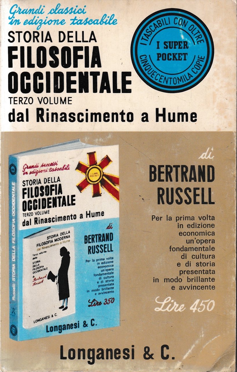 Storia della filosofia occidentale vol. 3^.