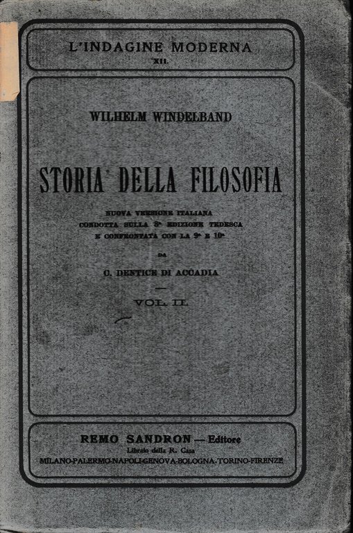 Storia della Filosofia, volume II.