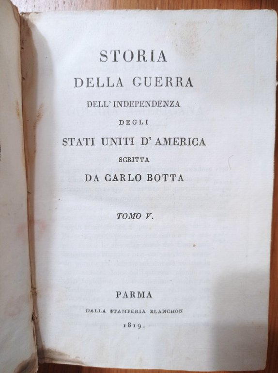 Storia della guerra d'indipendenza degli Stati Uniti D'America Tomo V | Immagine Gallery 2