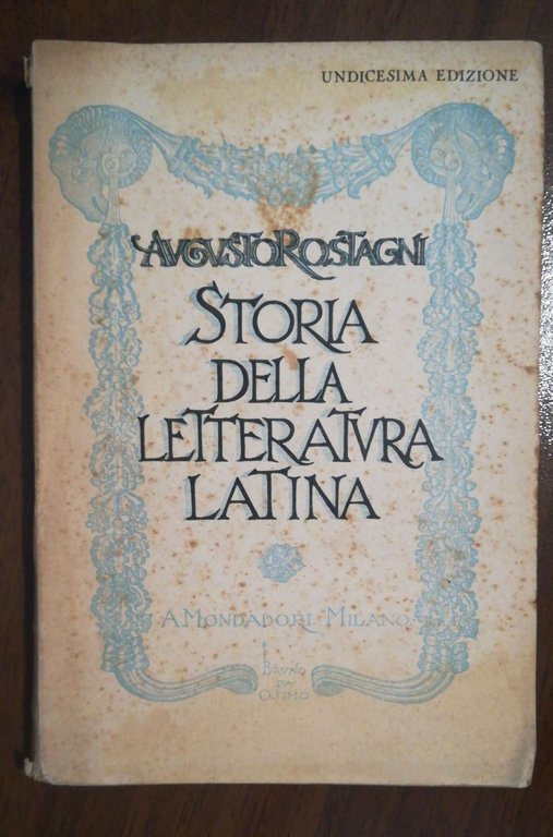 STORIA DELLA LETTERATURA LATINA