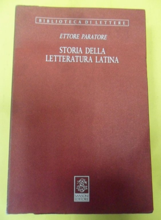 Storia della letteratura latina.