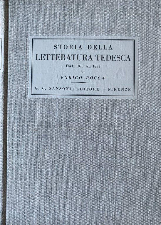 Storia della letteratura tedesca dal 1870 al 1933