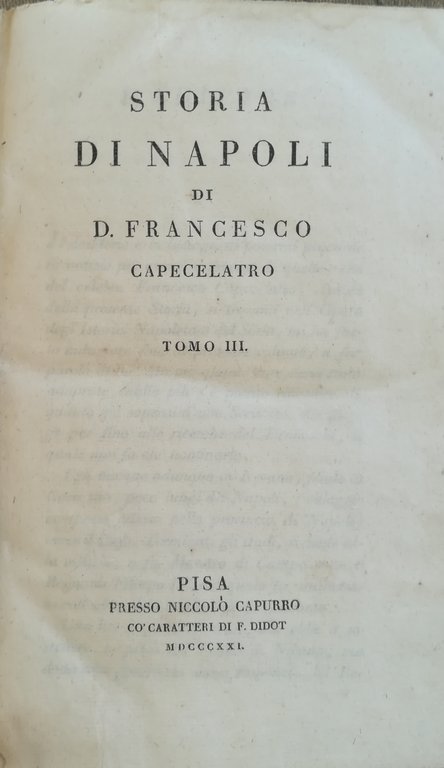 Storia di Napoli. III. IV.