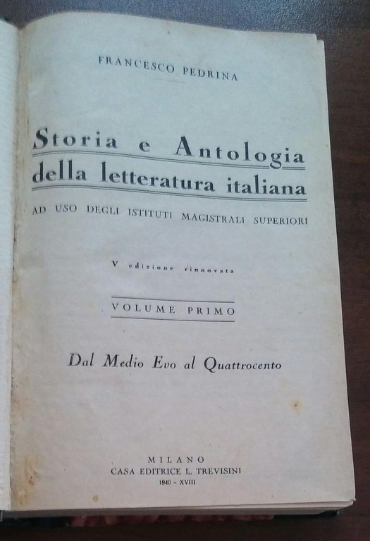 STORIA E ANTOLOGIA DELLA LETTERATURA ITALIANA | Immagine Gallery 7