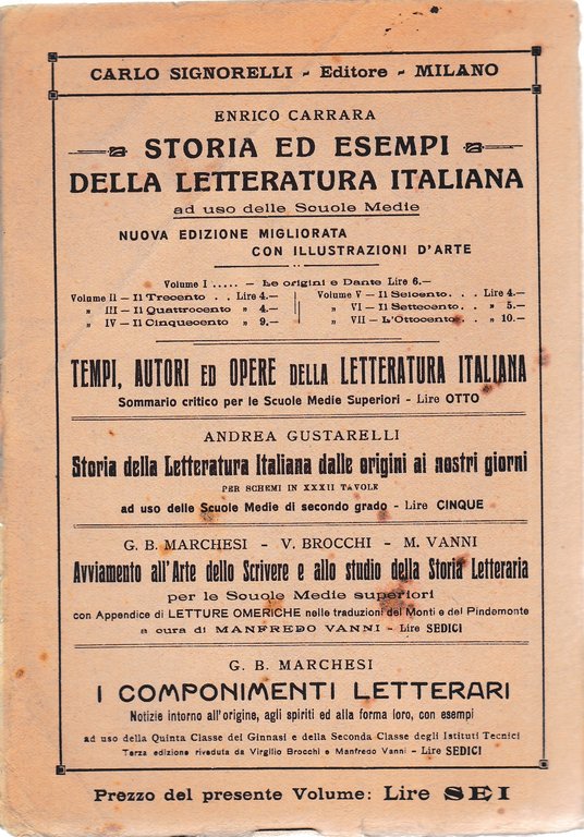 Storia ed esempi della letteratura italiana. Le origini e l'età …