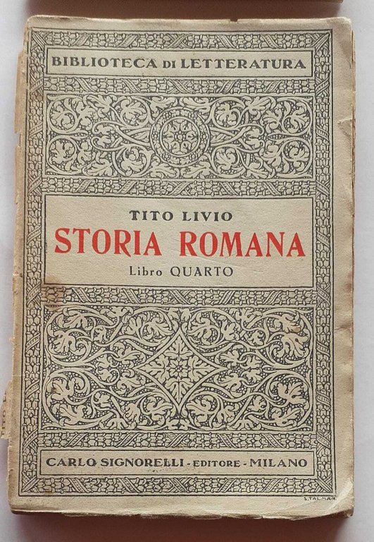 Storia Romana. Libro quarto