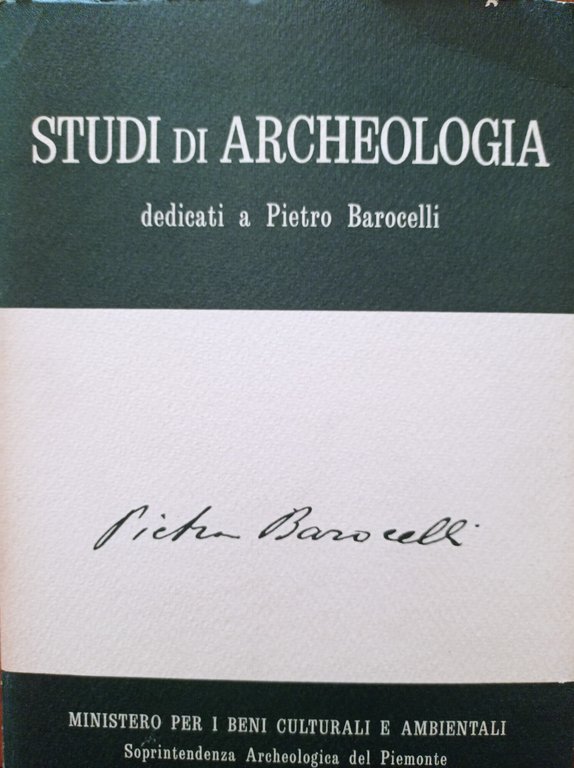 Studi di archeologia dedicati a Pietro Barocelli | Immagine Gallery 2