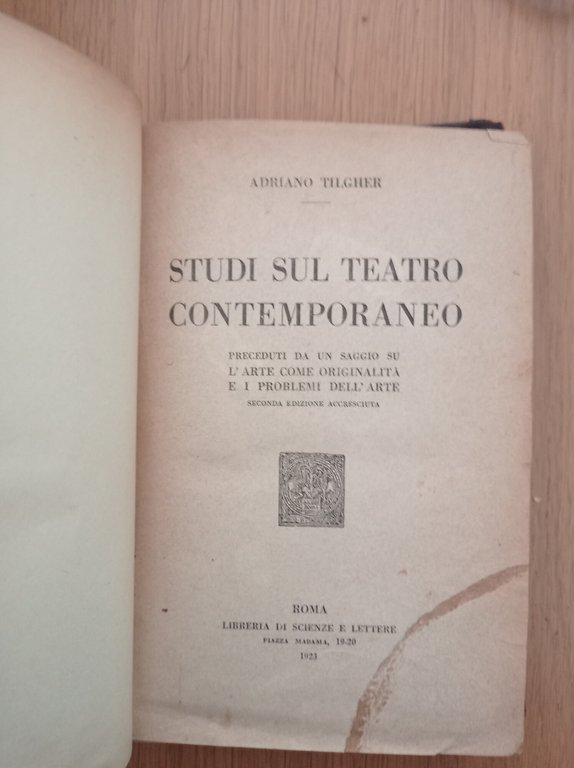 Studi sul teatro contemporaneo