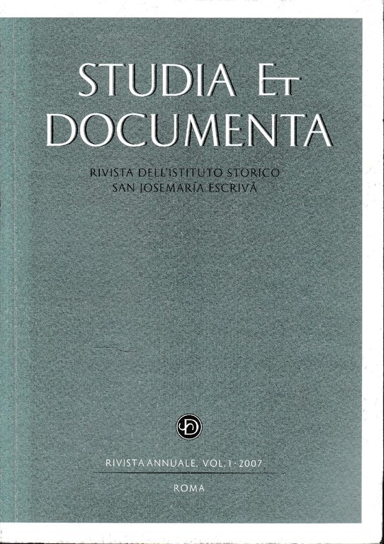 Studia et documenta. Rivista annuale, vol. 1-2007 | Immagine Gallery 2