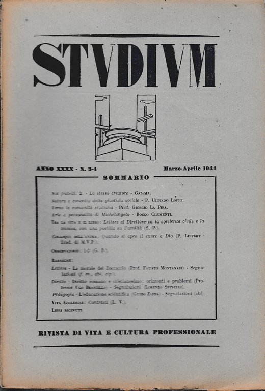 Studium. Rivista di vita e cultura professionale, anno XXXX, n. … | Immagine Gallery 3