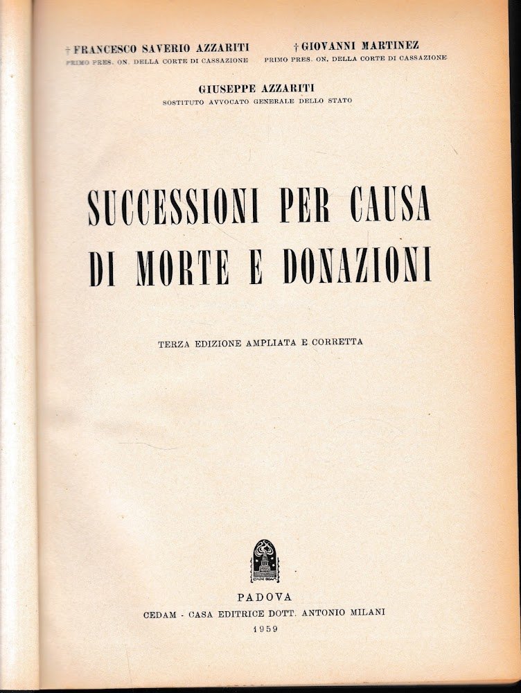 Successioni per causa di morte e donazioni