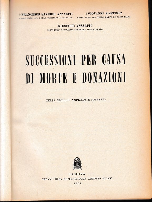 Successioni per causa di morte e donazioni