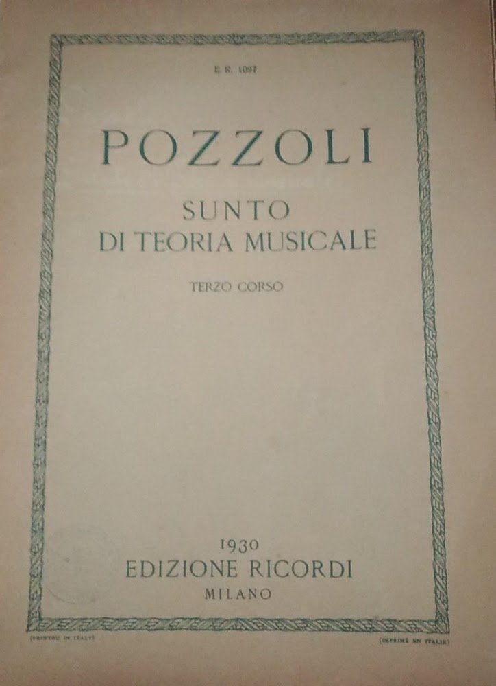 Sunto di teoria musicale. Terzo corso