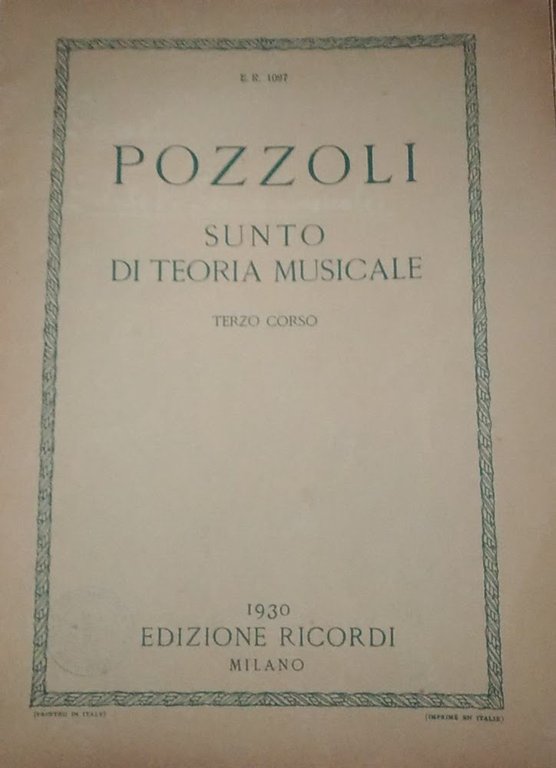 Sunto di teoria musicale. Terzo corso | Immagine Gallery 1