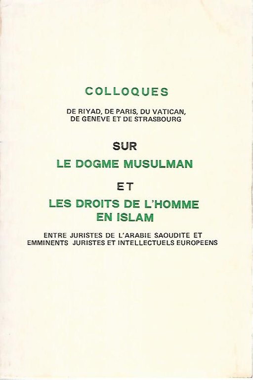 Sur le dogme musulman et les droits de l'homme en …