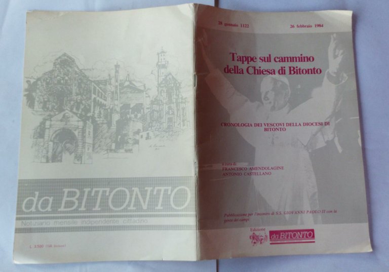 Tappe sul cammino della Chiesa di Bitonto. Cronologia dei vescovi …