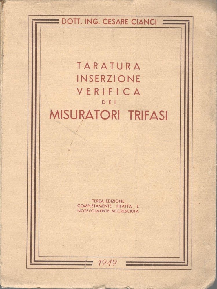 Taratura inserzione verifica dei misuratori trifasi