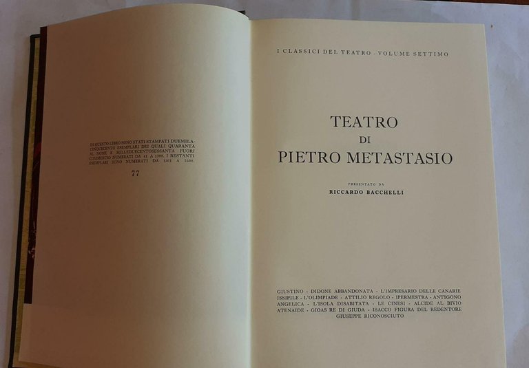 Teatro di Pietro Metastasio