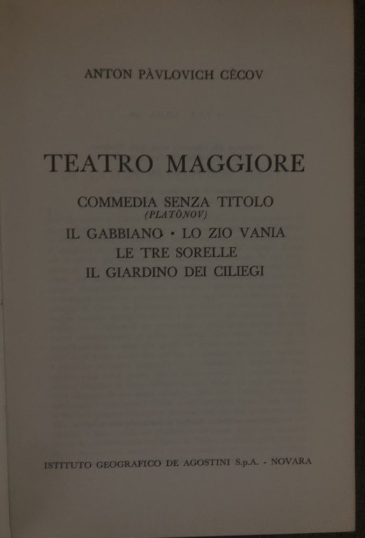 Teatro Maggiore. Commedia senza titolo.