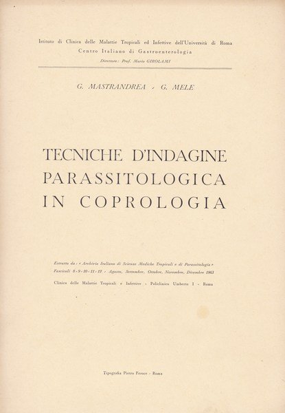 Tecniche d'indagine parassitologica in coprologia | Immagine Gallery 2