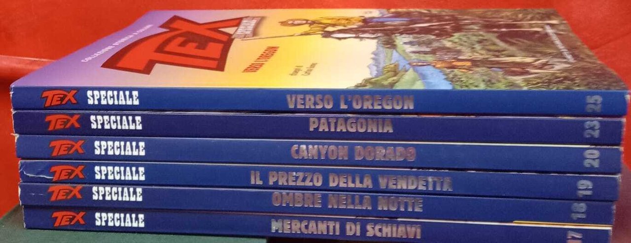 Tex speciale,collezione storica a colori nn. 17,18,19,20,23,25.