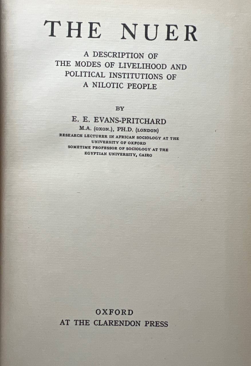 The nuer. A description of the modes of livelihood and … | Immagine principale