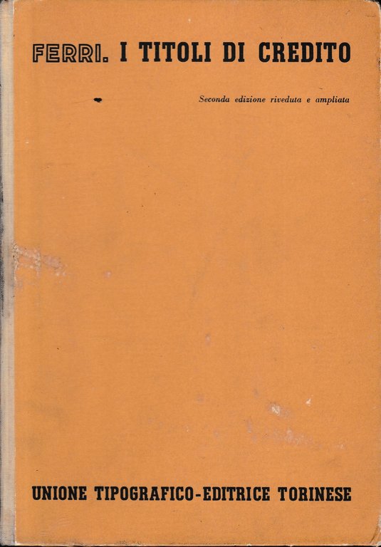 Titoli di credito, vol. 6^, tomo III^