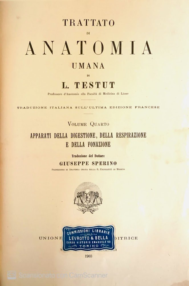 Trattato di anatomia umana apparati della digestione, della respirazione e …