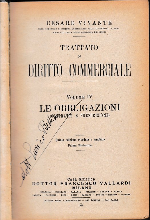 Trattato di Diritto Commerciale, vol. 4^: Le obbligazioni | Immagine Gallery 2