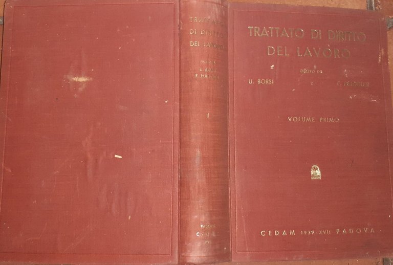 Trattato di diritto del lavoro. Volume primo