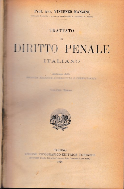 Trattato di Diritto Penale Italiano, vol. 3 | Immagine Gallery 2