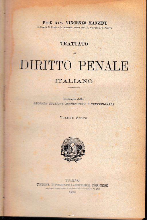 Trattato di Diritto Penale Italiano, vol. 6 | Immagine Gallery 2