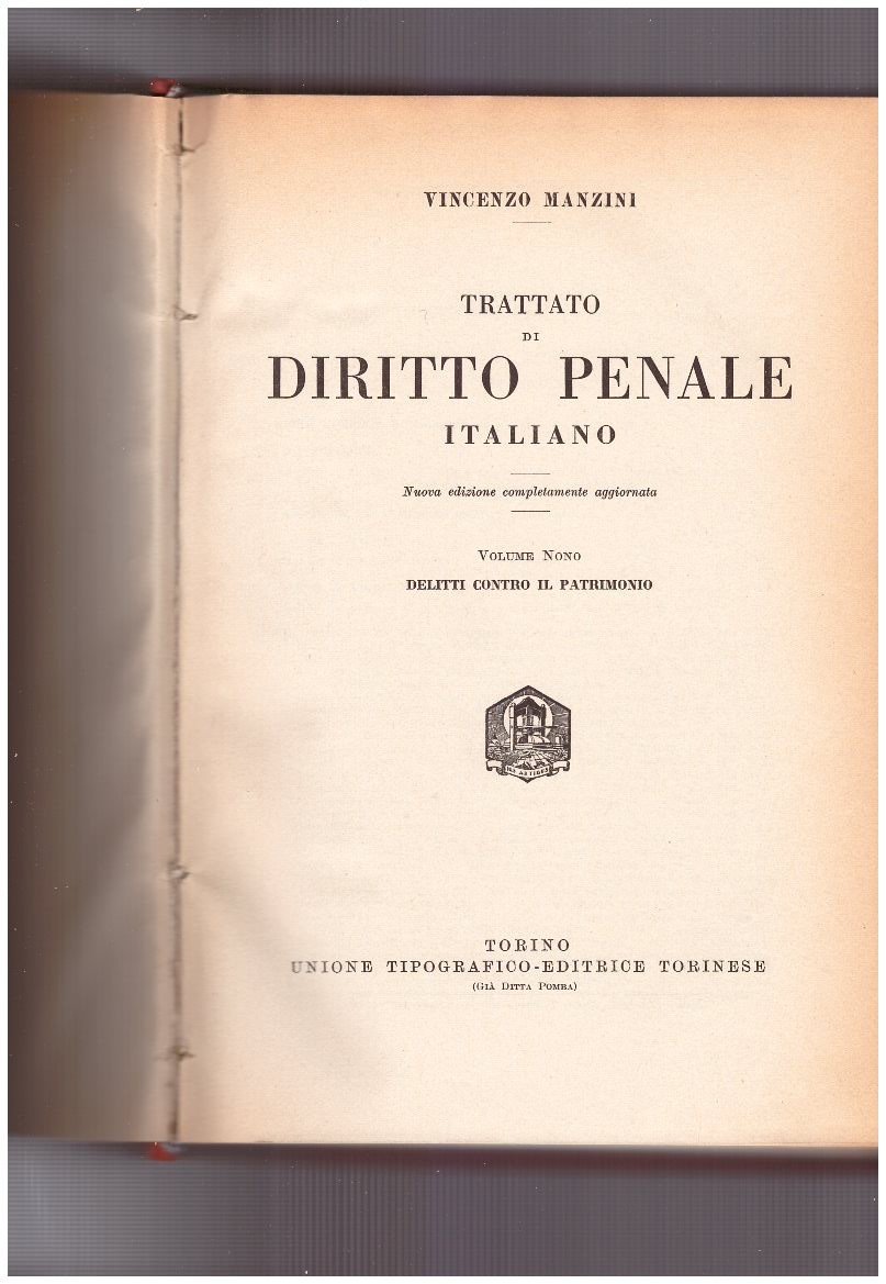 Trattato di diritto penale italiano Volume Nono | Immagine principale