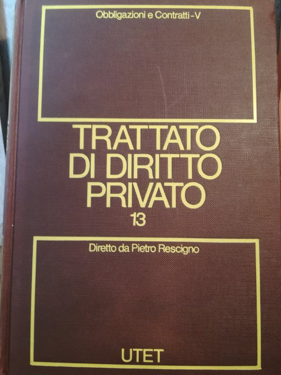 Trattato di diritto privato. 13. Obbligazioni e contratti. Tomo V.
