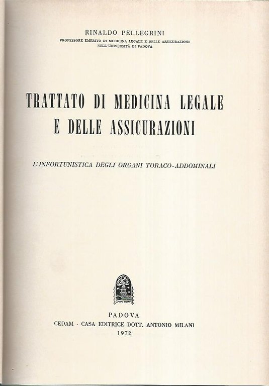 Trattato di medicina legale e delle assicurazioni XI