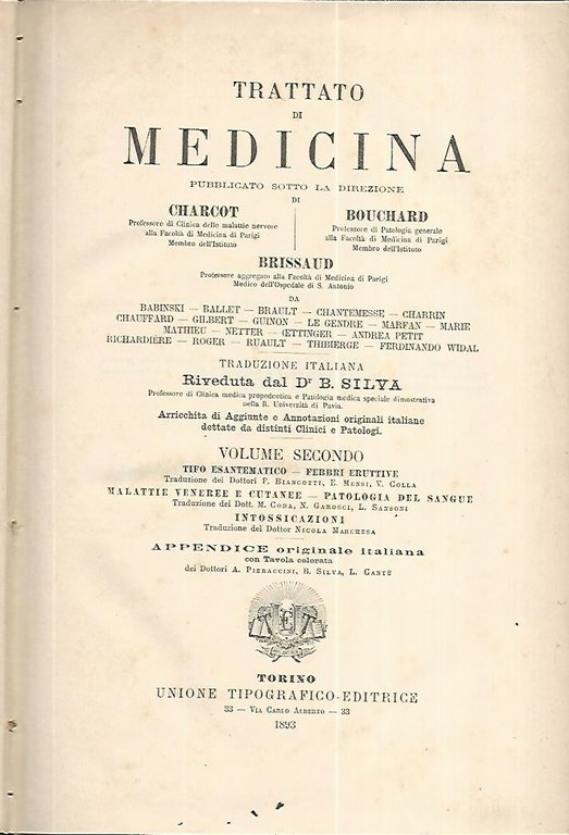 Trattato di medicina. Volume secondo