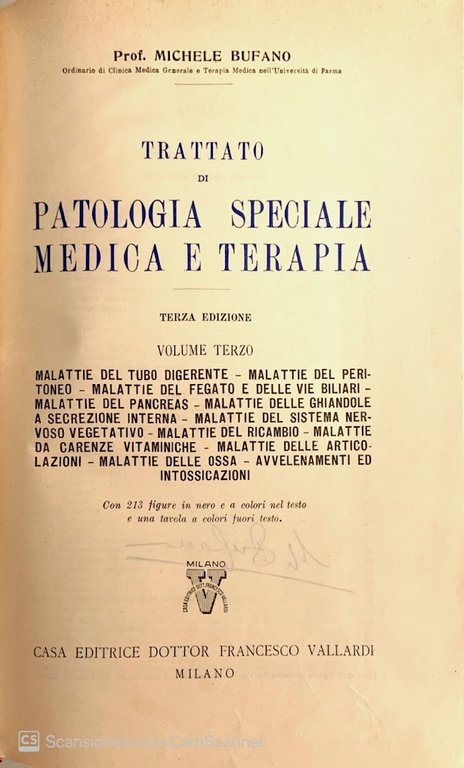 Trattato di patologia speciale medica e terapia. Vol. 1-2-3-4