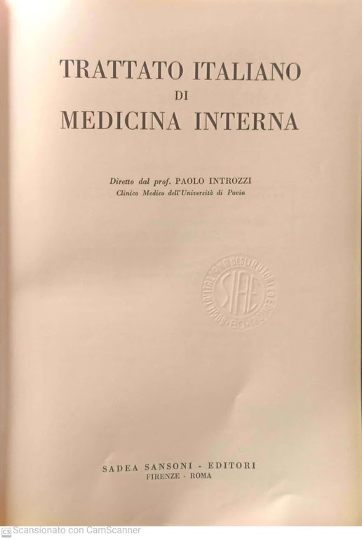 Trattato italiano di medicina interna. Parte decima. Malattie del collageno …