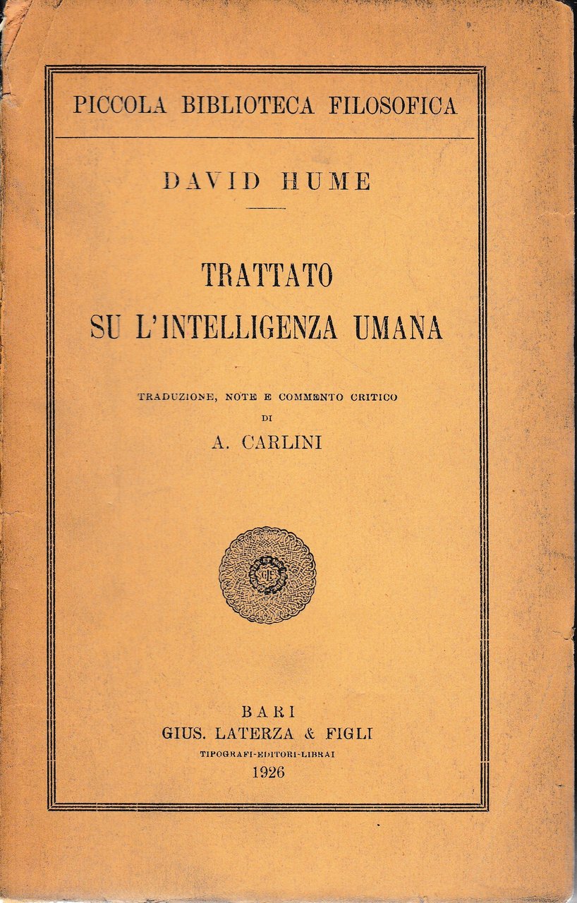 Trattato su l'intelligenza umana