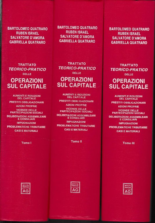 Trattato teorico-pratico delle operazioni sul capitale. CD-ROM mancante.